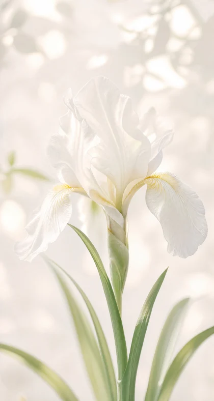 白色鸢尾花清雅平板壁纸