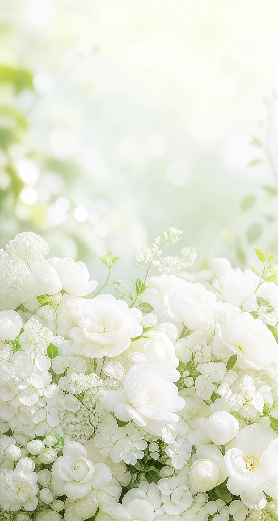 清新白花丛平板壁纸