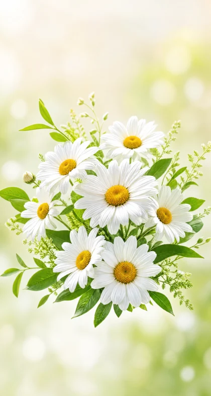 清新白雏菊平板壁纸