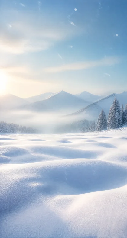白雪静境平板壁纸