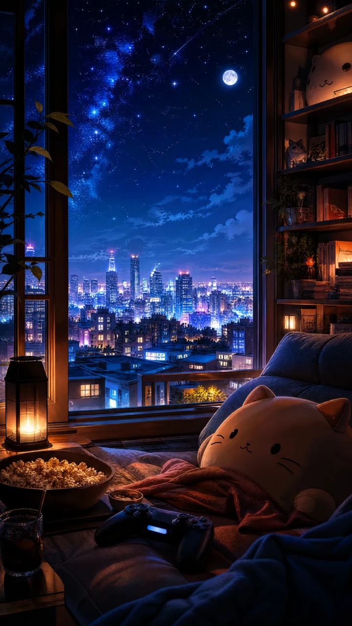 番剧之夜手机壁纸