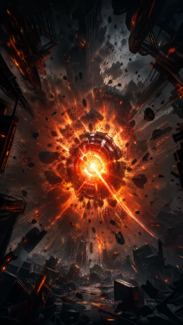爆破模式炽焰冲击手机壁纸
