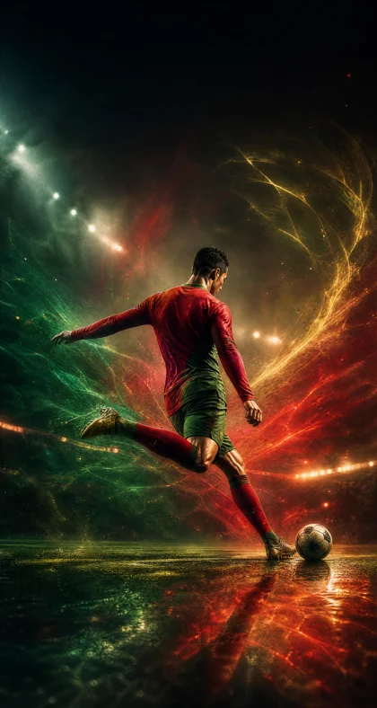 Ronaldo Portugal 动感足球平板壁纸