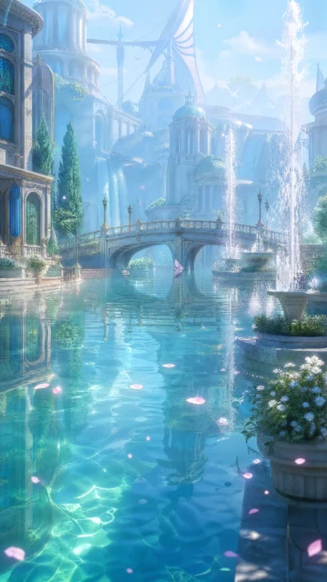 枫丹水景手机壁纸