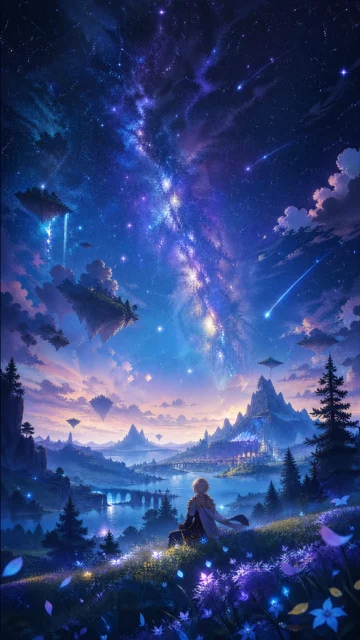 星空提瓦特梦幻手机壁纸