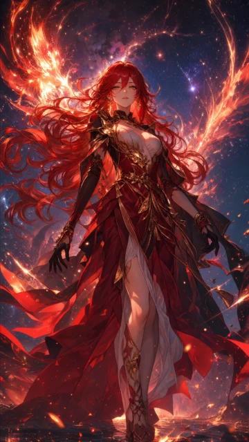 Himeko 赤焰星辉手机壁纸