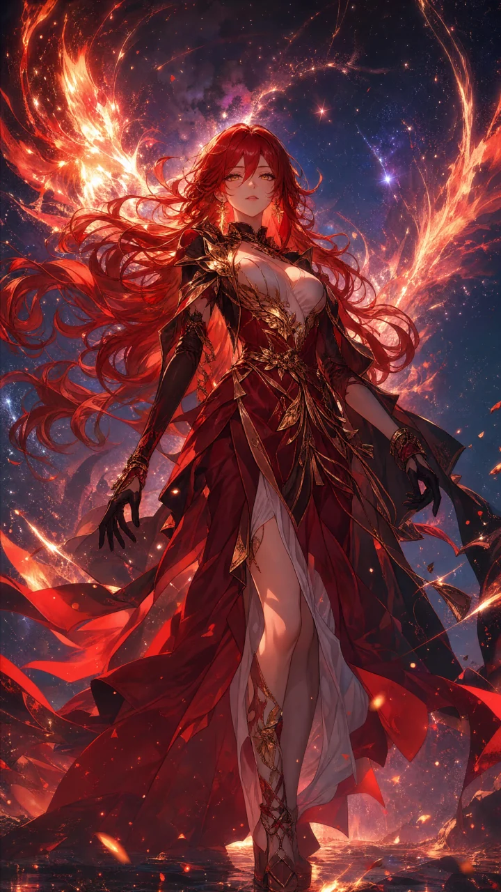Himeko 赤焰星辉手机壁纸