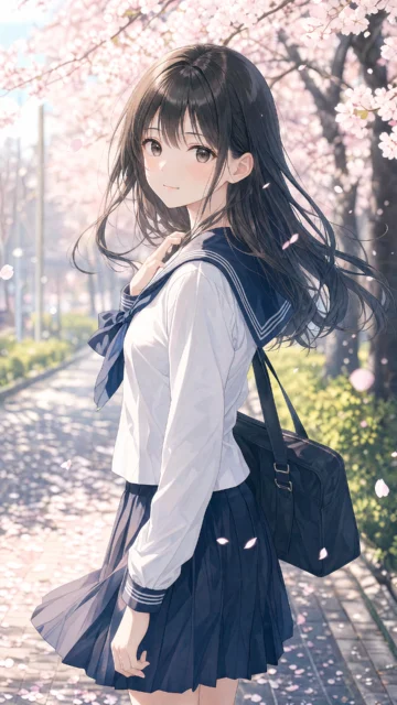 清新水手服校园手机壁纸