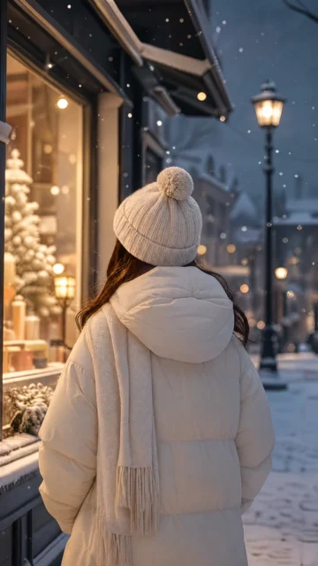 冬服雪街手机壁纸