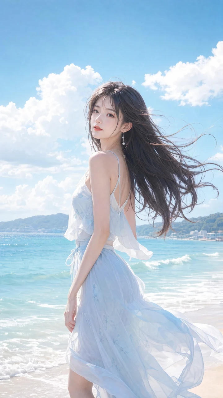清爽夏服海风手机壁纸