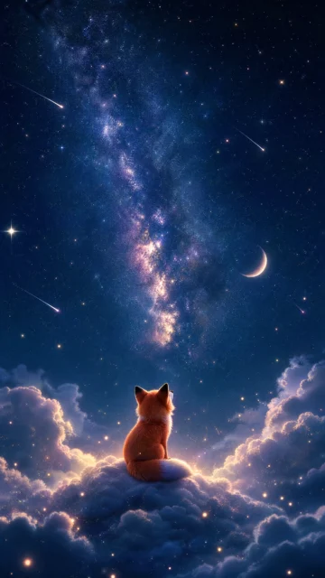 阿狸星空手机壁纸