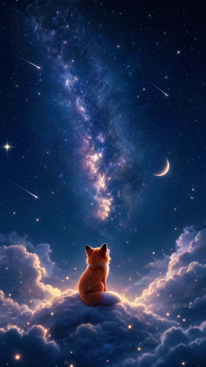 阿狸星空手机壁纸