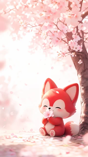 阿狸樱花手机壁纸