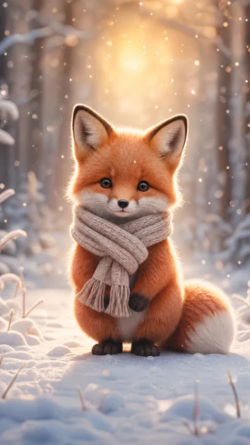 阿狸冬日暖雪手机壁纸