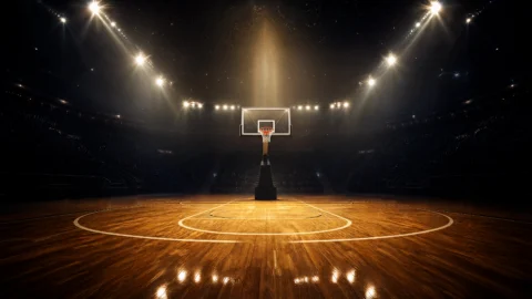 NBA赛场震撼灯光桌面壁纸