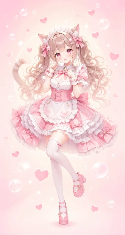 可爱 Cosplay 甜心平板壁纸