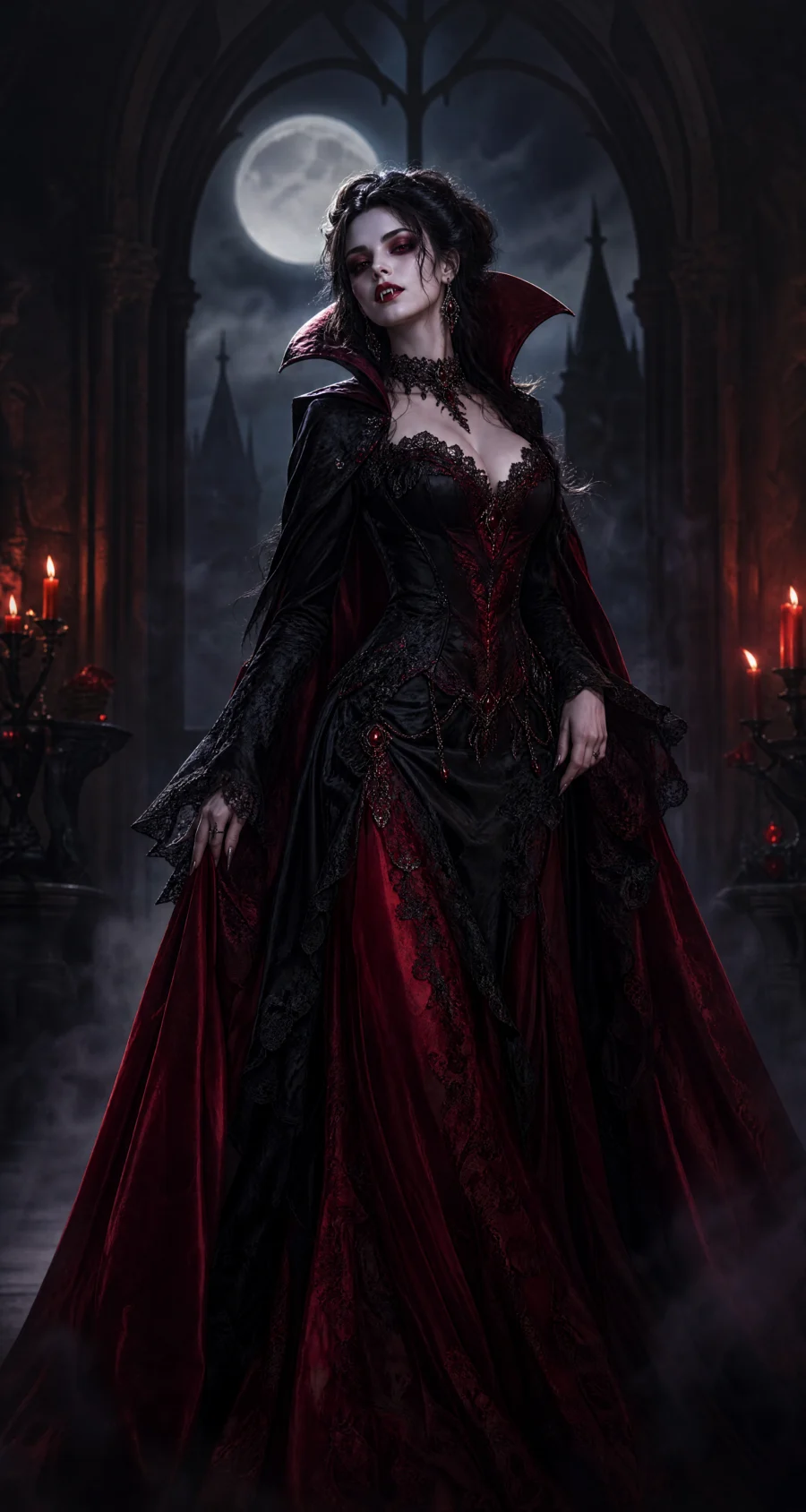 暗夜吸血鬼Cosplay平板壁纸