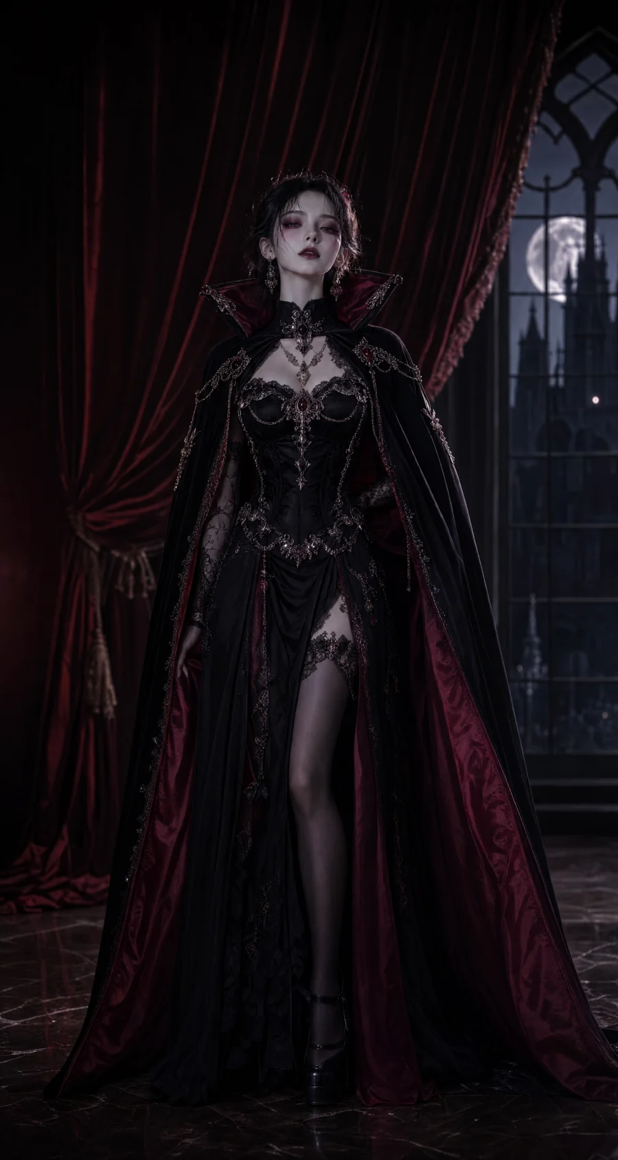 暗夜吸血鬼Cosplay平板壁纸