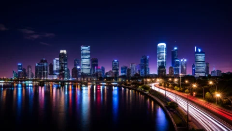 璀璨都市夜景桌面壁纸