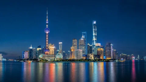 陆家嘴璀璨夜景桌面壁纸
