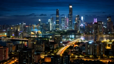 璀璨城市夜光桌面壁纸