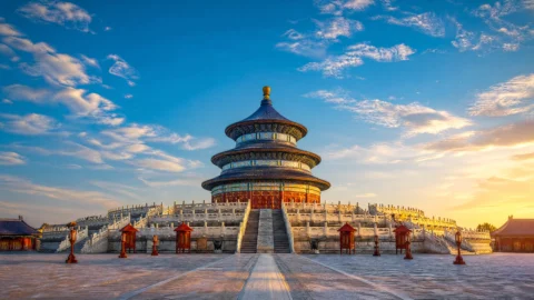 天坛祈年殿晨光桌面壁纸