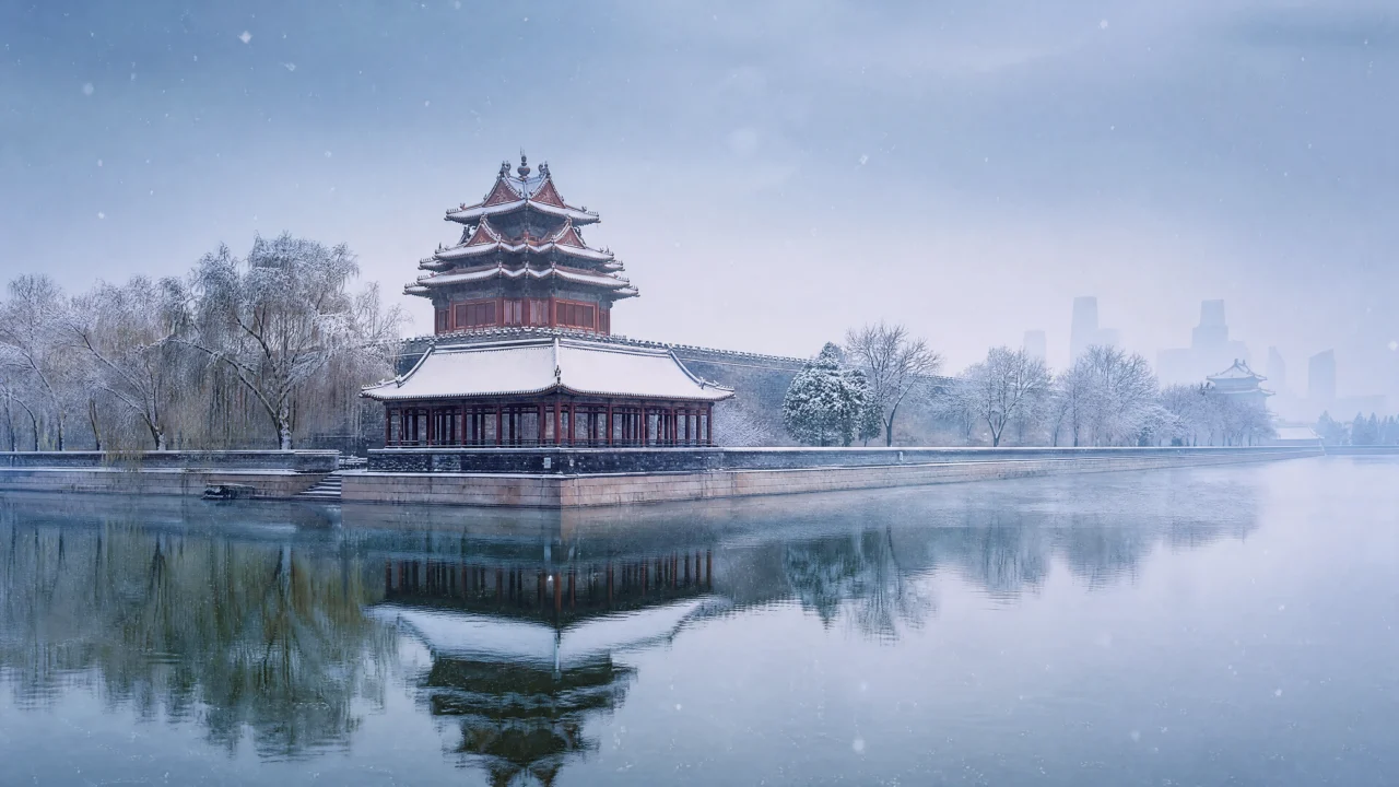 北京雪景桌面壁纸
