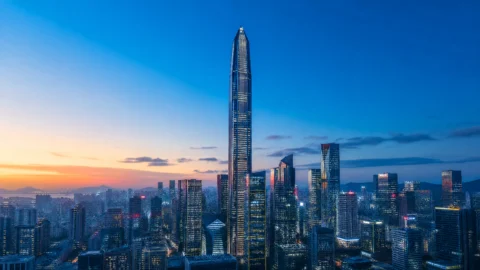 平安金融中心深圳天际线桌面壁纸