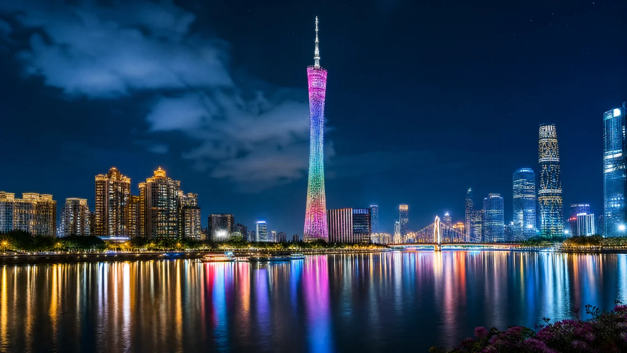 广州塔珠江夜景桌面壁纸
