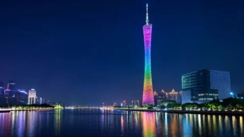 小蛮腰珠江夜景桌面壁纸