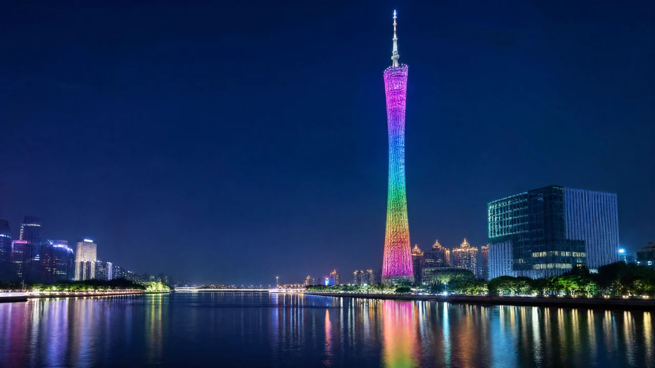 小蛮腰珠江夜景桌面壁纸