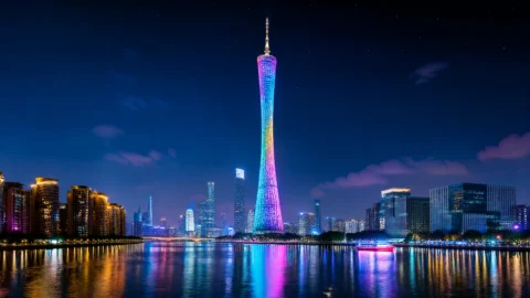 小蛮腰珠江夜景桌面壁纸