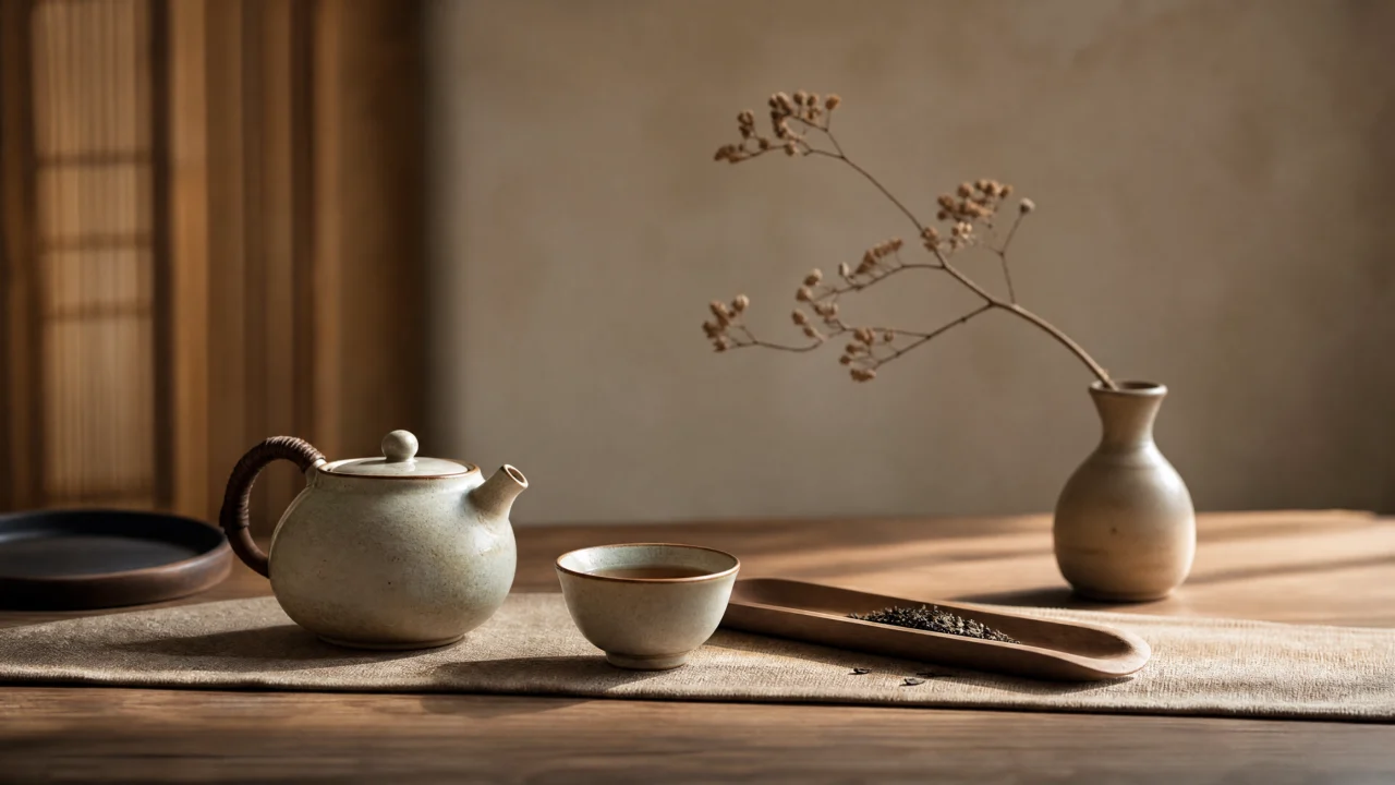 茶道静物禅意桌面壁纸