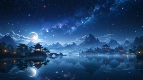 东方星空桌面壁纸
