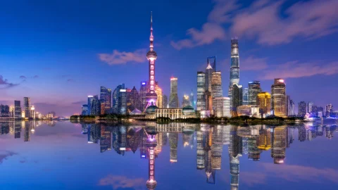 东方明珠夜景桌面壁纸