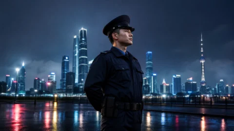 中国警察城市守护桌面壁纸
