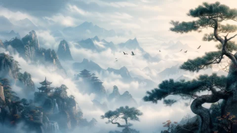 中国风山水意境桌面壁纸