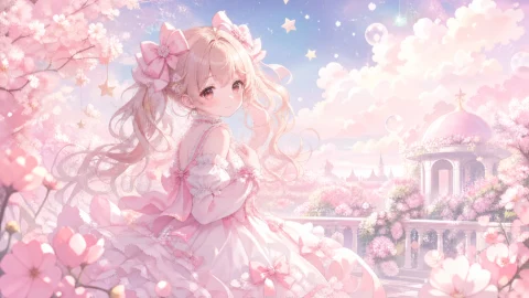 梦幻可爱女孩桌面壁纸