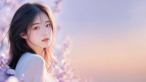 柔光女孩肖像桌面壁纸