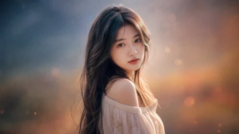 唯美女孩肖像桌面壁纸