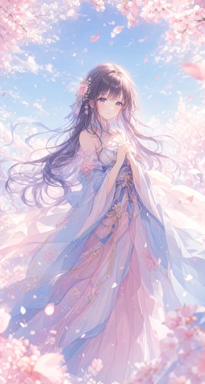 唯美二次元女生平板壁纸