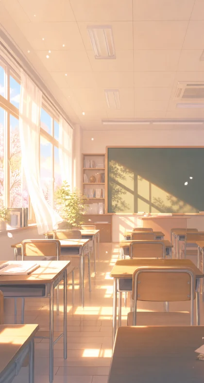 二次元教室平板壁纸