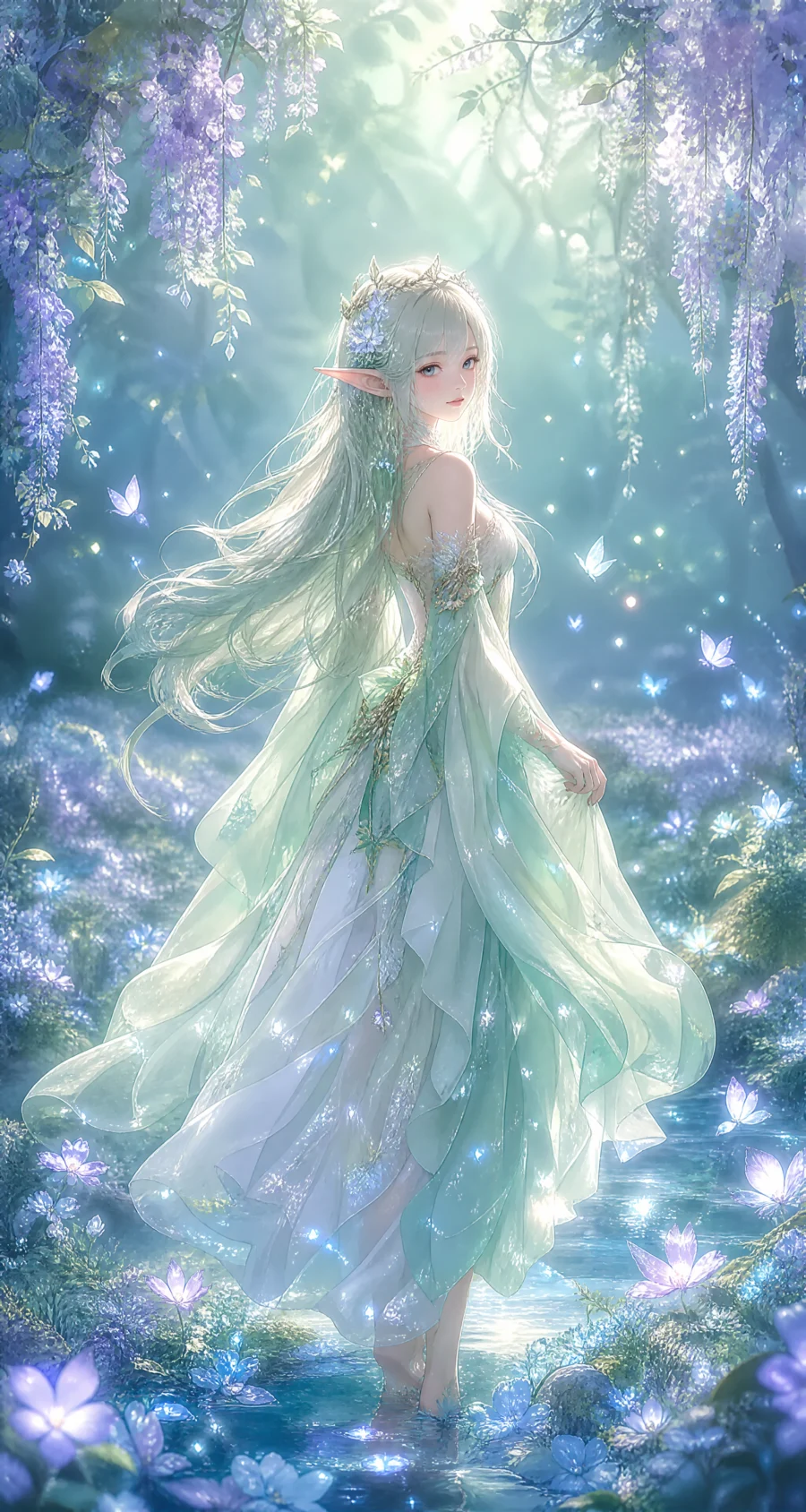 梦幻森林二次元精灵平板壁纸