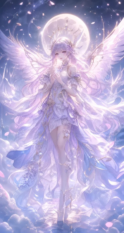 二次元女神梦幻唯美平板壁纸