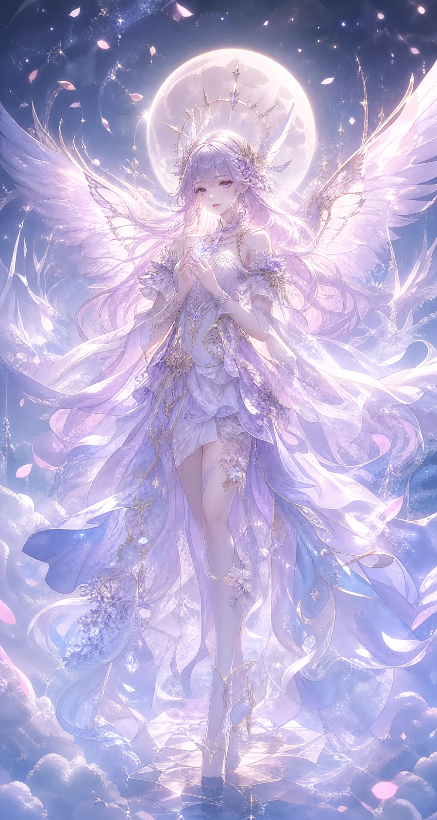 二次元女神梦幻唯美平板壁纸