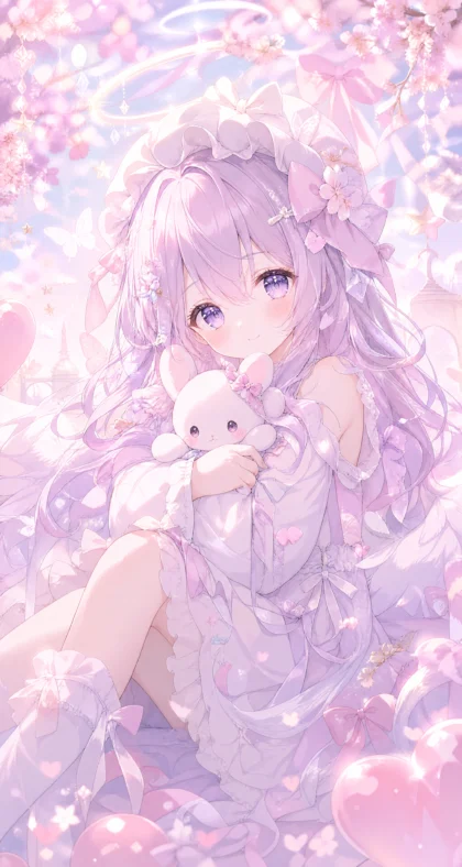 二次元萌系甜梦少女平板壁纸
