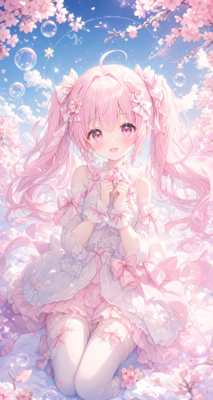 梦幻二次元萌系少女平板壁纸