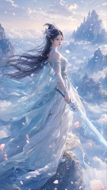 仙侠女主云巅灵剑手机壁纸