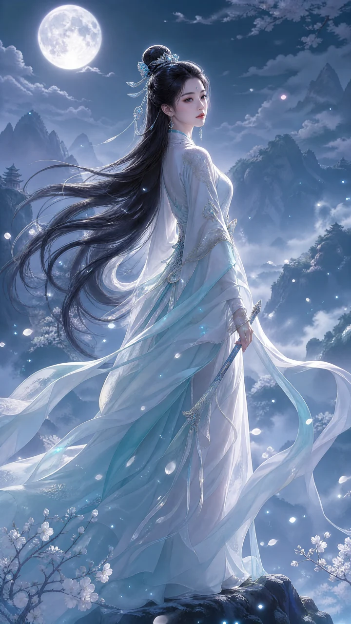 仙侠美人云雾古风手机壁纸