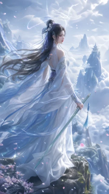 云巅仙侠美女手机壁纸